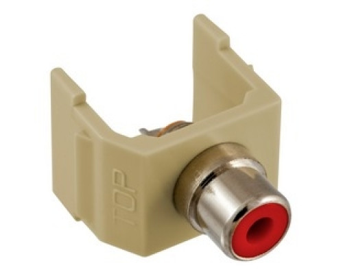 HUBBELL PREMISE WIRING SFRCREI        Audio Video Connector, F-Type Coupler, gold, white. Sold in carton increments only. Carton contains - 25 keystone connectors individually bagged .