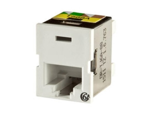 ORTRONICS  TJ6A-88               Clarity Cat6a TracJack, T568A/B, 8 Position, White 180 degree