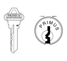 SCHLAGE ALLEGION BRAND  35-157-1006-EP        Door Lock Cylinder Key Blank, Primus, Embossed Both Side, Standard Bow, 6-Pin Cylinder, EP Keyway