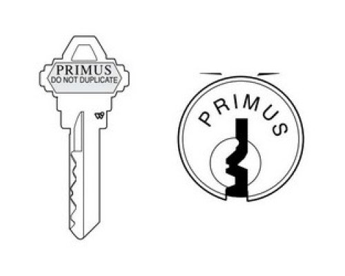 SCHLAGE ALLEGION BRAND  35-157-1006-EP        Door Lock Cylinder Key Blank, Primus, Embossed Both Side, Standard Bow, 6-Pin Cylinder, EP Keyway