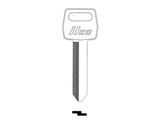 KABA ILCO CORP  H51-NP NP A36  IAE00001382              Cylinder Lock Key Blank, Brass, Nickel Plated, 36 Price Group, For Ford