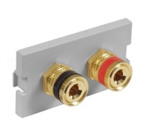 HUBBELL PREMISE WIRING  IMSP1GY               iStation Module, Red and Black SpeakerPosts, 1-Unit, Gray