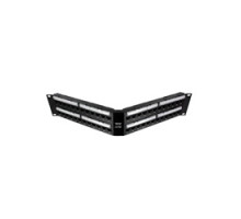 LEVITON  6A587-U48               Extreme Cat 6A Patch Panel, Angled, 110- Style, 19 In Rack Mount, 48 Port Configured, Black