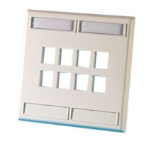 ORTRONICS  KSFP8-88               Dual gang plastic faceplate, holds twelve Keystone jacks or modules, Cloud White