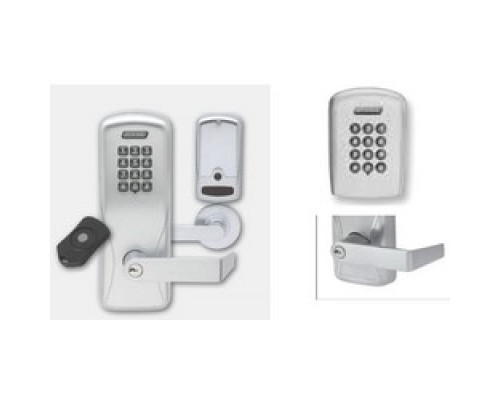 SCHLAGE ALLEGION BRAND  AD300-CY70KP-RHO-626-L-RHR 13-247 10-025 134        Electronic Door Lock, Cylindrical Chassis, Keypad, Right Hand Reverse, Rhodes Lever, Satin Chrome, Without 6-Pin Cylinder, For Class/Storeroom