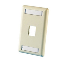 ORTRONICS 40300549-13        TracJack Faceplate, one-port single gang , plastic, Electrical Ivory