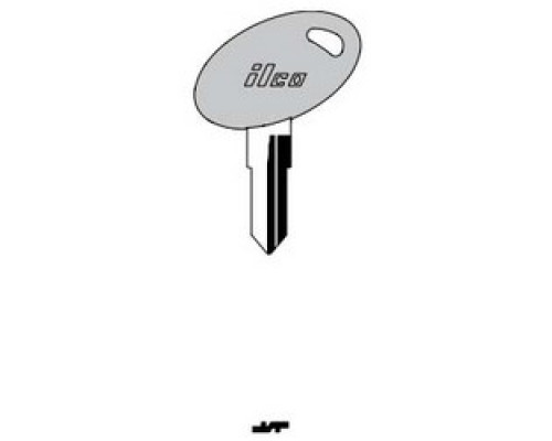 KABA ILCO CORP  BAU4-P NP A04  IAJ00001232              Key Blank, Brass, Plastic Head, Nickel Plated, 4 Price Group, For Bauer RV300