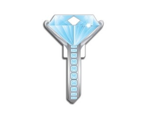 LUCKY LINE PRODUCTS INC  B102S               House Key, Schlage, Diamond Ring, Brass, Enamel Coating, 1 each per Card