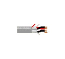 BELDEN BAV  6541PA 0081000               Pro Audio and Intercom Systems cable, 22 AWG, 2-pair of bare copper conductors, FEP insulation, gray, conductors twisted into pairs and individually shielded with Beldfoil tape.