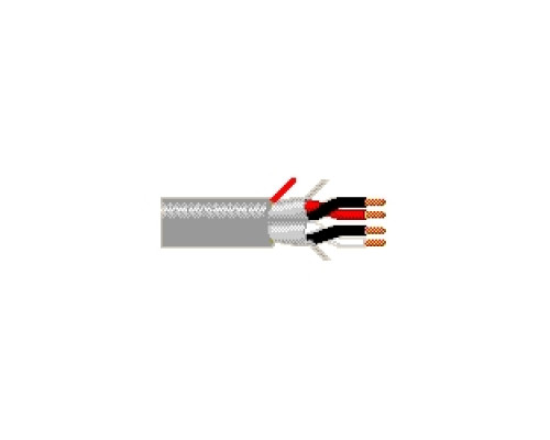 BELDEN BAV  6541PA 0081000               Pro Audio and Intercom Systems cable, 22 AWG, 2-pair of bare copper conductors, FEP insulation, gray, conductors twisted into pairs and individually shielded with Beldfoil tape.
