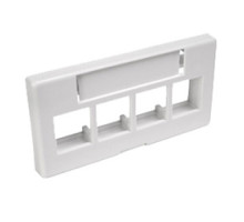 LEVITON 49910-SW4        QuickPort Modular Furniture Faceplate, 4-Port, White, Includes 1 Blank Insert, Compatible with Steelcase, Haworth, HON, and Others, Compatible with Herman Miller when G1189A Reducer from Herman Miller is u