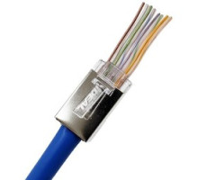 IDEAL INDUSTRIES  85-365               CAT5e Shielded Feed-Thru RJ-45 Mod Plugs - 25/Pack