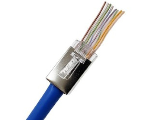 IDEAL INDUSTRIES  85-365               CAT5e Shielded Feed-Thru RJ-45 Mod Plugs - 25/Pack