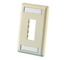 ORTRONICS 40300548-13        TracJack Faceplate, two-port single gang , plastic, Electrical Ivory