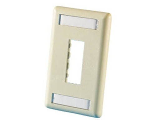 ORTRONICS 40300548-13        TracJack Faceplate, two-port single gang , plastic, Electrical Ivory