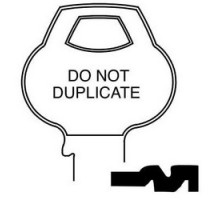 CORBIN RUSSWIN INC  59A1-6PIN-12               Door Lock Key Blank, Cylinder, Single-Section, Standard, 6-Pin, Z-Class Bitting, DND Bow