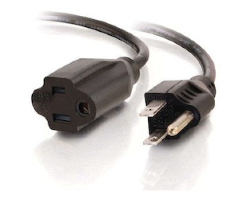 C2G  CG53410  CG53410              Power Extension Cord, 125 Volt, 10 Ampere, NEMA 5-15 Female to NEMA 5-15 Male Connector, 3-Conductor 18 AWG SVT, 25’ Length, Black