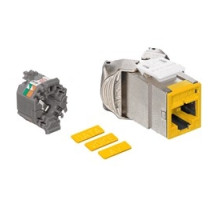 LEVITON  61SJK-RY6               Mod Jack, Atlas-X1, Category 6 Shielded Connector, Yellow