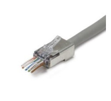 PLATINUM TOOLS INC  105027               ezEX44 Shielded RJ45 Internal Ground Connectors, 100/Bag.