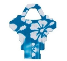 KABA ILCO CORP  SC1-HIBISCUS A38               Decorative Key Blank, Personali-Keys, Schlage/Baldwin, Hibiscus Design, Small Bow, Big Impact, SC1 Keyway, 39 Price Group