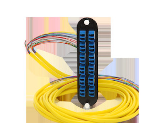 CORNING CCH-CP24-A9-P03RJ        Closet Connector Housing CCH Panel, pigtailed, LC ConnectorsDuplex, UPC, 24 F, Single-mode OS2 , ribbon fiber