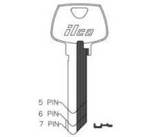 KABA ILCO CORP  N1007KMA NS A31  AA53808493              Cabinet Lock Key Blank, 6-Pin, Natural Nickel Silver, 6 Price Group, For Sargent LA-LL