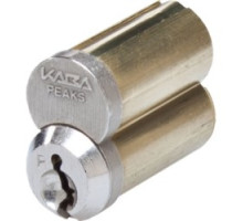KABA ILCO CORP  8144-26D-1006-PP1               Cylinder Lock Interchangeable Core, Peaks Preferred, Removable, 140 6-Pin, Uncombinated, PP1 Keyway, Large Format, Satin Chrome Plated, For Corbin/Russwin