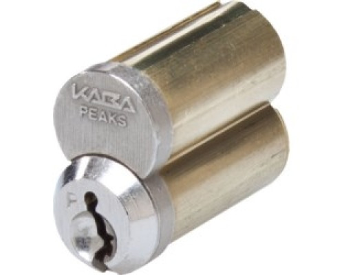 KABA ILCO CORP  8144-26D-1006-PP1               Cylinder Lock Interchangeable Core, Peaks Preferred, Removable, 140 6-Pin, Uncombinated, PP1 Keyway, Large Format, Satin Chrome Plated, For Corbin/Russwin