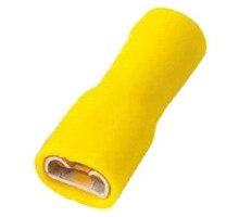 THOMAS & BETTS  KVF10-250FD-D               Vinyl Insulated Female Disconnect Quick Connector Terminal Wire Range: 12-10 AWG Copper Str Tab Size: 0.25 in X 0.032 in Wire Strip Length: 3/8 in 300v Max. 105 Degree C Max. Temperature. Install