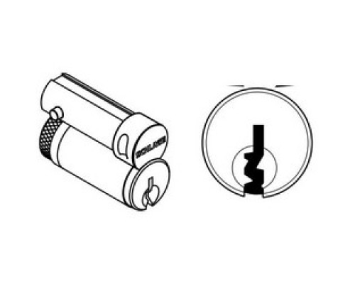 SCHLAGE ALLEGION BRAND  23-030-F 626        Door Lock Cylinder, Conventional, FSIC, F Keyway, Satin Chrome