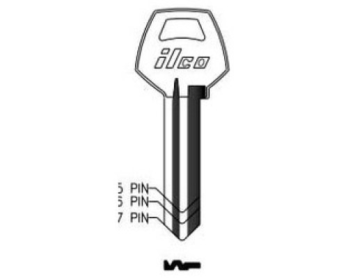 KABA ILCO CORP  CO88-BR BR A34  IAE00001280              Cylinder Lock Key Blank, Natural Brass, 34 Price Group, For Corbin/Russwin