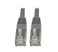 TRIPP LITE N200-001-GY        Premium Cat5/5e/6 Gigabit Molded Patch Cable, 24 AWG, 550 MHz/1 Gbps RJ45 M/M , Gray, 1 ft.