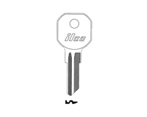 KABA ILCO CORP  1574R NP A08  IAA01586002              Cylinder Lock Key Blank, Brass, Nickel Plated, 8 Price Group, For Hurd