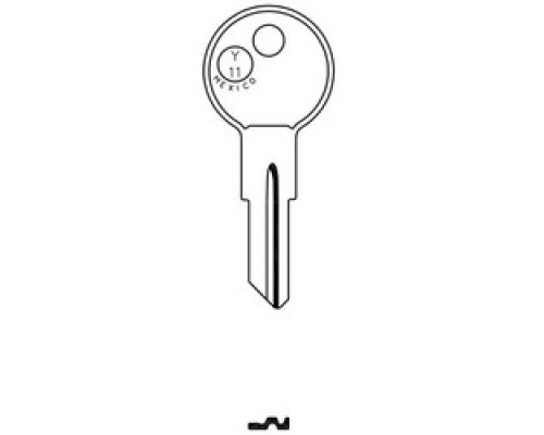 JMA USA  YA-44DE-250 BR 1               Door Key Blank, Y11, Brass, For Yale, 250 each per pack