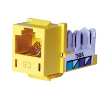 HUBBELL PREMISE WIRING  HXJ6Y24               JACK, HXJ,CAT6,8POS,UNI    A/B,YL,24PK