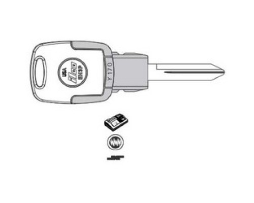 KABA ILCO CORP  EK3P-Y170 NP A62 KIT  AX00004880              Vehicle Key Kit, Electronic Key, Cloning Tool, Brass, Nickel Plated, 62 Price Group, For Chrysler