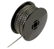 LUCKY LINE PRODUCTS INC  43100               Chain and Connector, Flat Link, Stainless Steel, 100’ each Spool