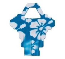 KABA ILCO CORP  KW-HIBISCUS A38               Decorative Key Blank, Personali-Keys, Kwikset/Titan, Hibiscus Design, Small Bow, Big Impact, KW Keyway, 39 Price Group
