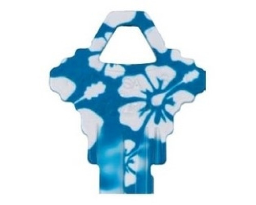 KABA ILCO CORP  KW-HIBISCUS A38               Decorative Key Blank, Personali-Keys, Kwikset/Titan, Hibiscus Design, Small Bow, Big Impact, KW Keyway, 39 Price Group