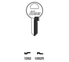 KABA ILCO CORP  1092 NP A02  AL3588902B              Cylinder Lock Key Blank, Brass, Nickel Plated, 2 Price Group, For Master