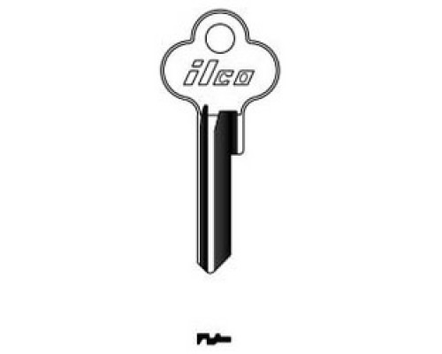 KABA ILCO CORP  X1001KC NP A13               Cylinder Lock Key Blank, 5-Pin, Brass, Nickel Plated, 13 Price Group, For Corbin Cabinet Lock