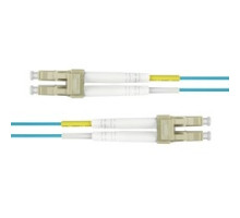 COMPULINK  LCCLCCPOM4D10  P2J54-2-5B5BT-10M              OM4 Fiber Optic Jumper Cable, 2 Fibers, LC - LC Duplex, OFNR, Aqua, 10 Meter