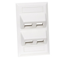 HUBBELL PREMISE WIRING  AFP14W               Plate, Ang, 1-G, 4P, Wh