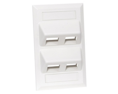 HUBBELL PREMISE WIRING  AFP14W               Plate, Ang, 1-G, 4P, Wh