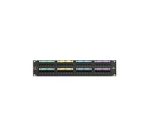 LEVITON  49012-J48               Voice Grade Patch Panel, 48-Port, 2RU, 8-Position 2-Conductors Jacks, 25-pair Connector