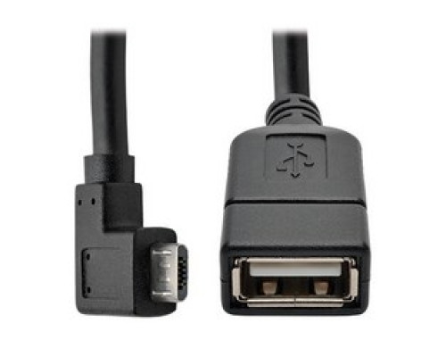 TRIPP LITE U052-06N-RA        Micro USB to USB OTG Host Adapter Cable, Right-Angle 5-Pin USB Micro-B to USB-A M/F , 6 in.