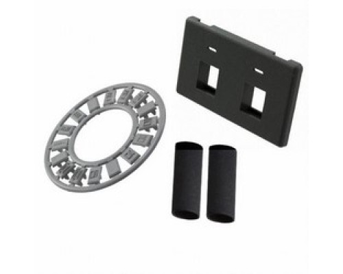 COMMSCOPE ENTERPRISE SOLUTIONS 558106-1 558106-1       2-Port Flush Mount Unloaded for Flexmode Furniture Jacks Sold Sep Black