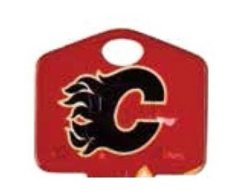 KABA ILCO CORP  SC1-NHL-FLAMES A46               Decorative Key Blank, NHL Team Key, Schlage, Flames Logo, SC1 Keyway, 46 Price Group