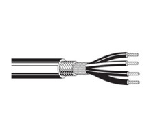 BELDEN BAV 8404 060500        Four-conductor Star Quad, low-impedance cable - 20 AWG, stranded 19x32 high-conductivity TC conductors, polyethylene insulation, rayon braid, TC braid shield 85% coverage , PVC jacket
