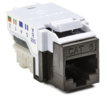 HELLERMANNTYTON  RJ45FC6-BRN               Category 6 Modular Keystone Jack, Plenum Rated, Brown, 1/bag